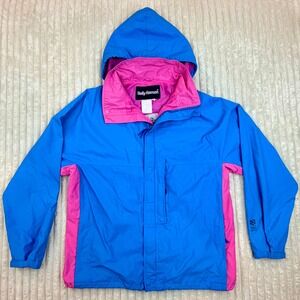 Vintage Helly Hansen Womens Medium Blue Pink Waterproof Breathable Helly Tech‎